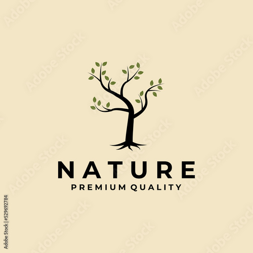 Tree of life logo template design inspiration isolated
