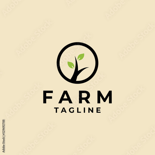 farm logo icon vector template illustration design