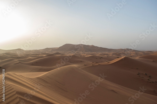 Sand Dunes in Erg Chebbi  Sahara Desert  Morocco.