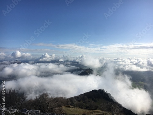 clouds over the mountains