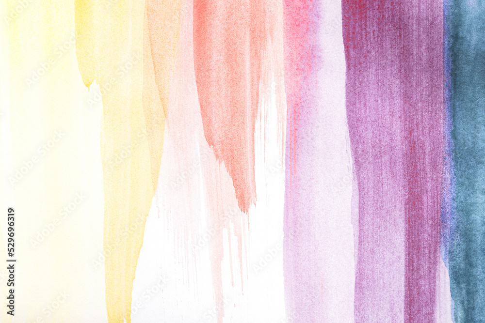 Multicolor creative watercolor background. Abstract stains and lines. Banner. Copy space for text.