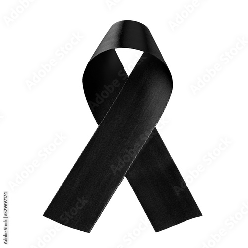 black mourning ribbon photo