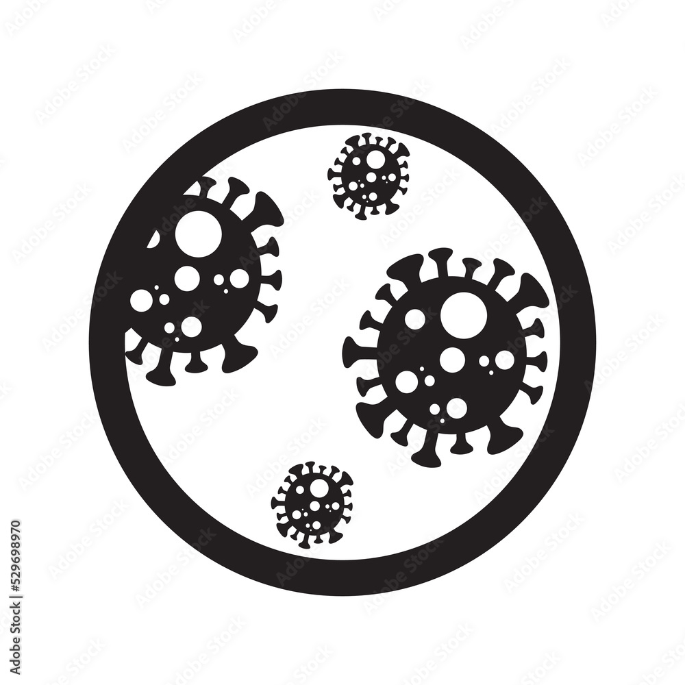Stop corona infection virus icon | Black Vector illustration | Stop corona infection virus icon | Black Vector illustration |