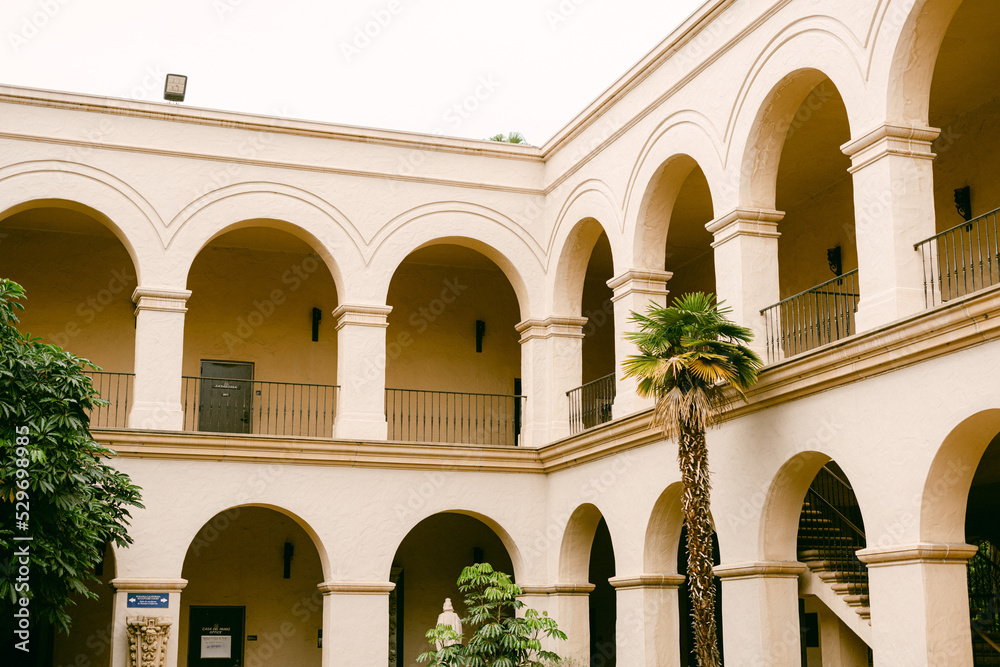 courtyard of museums in San Diego