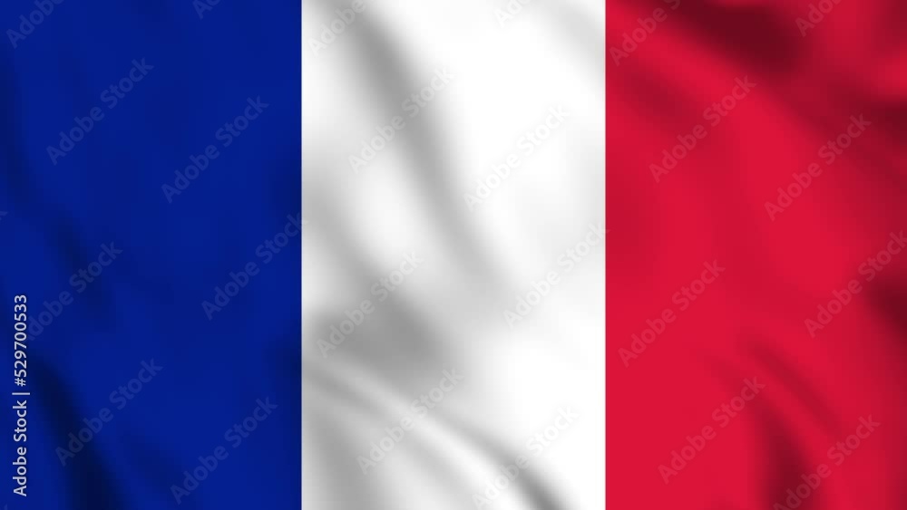 France waving flag. France national flag, 4k closeup France waving flag. France national flag, 4k closeup