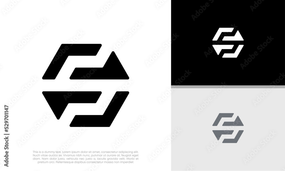 Initial S logo design. Innovative high tech logo template. Initial S logo design. Innovative high tech logo template.