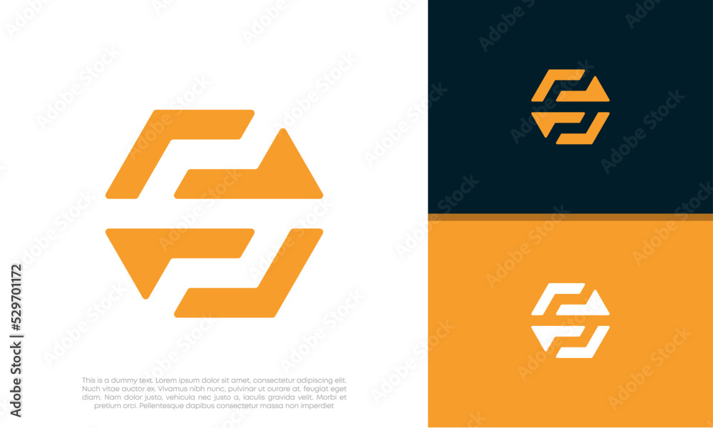 Initial S logo design. Innovative high tech logo template. 