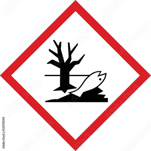 Vector illustration warning sign. Official environmental hazard sign, symbol.