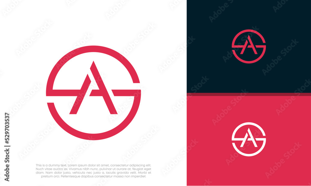 Initial A. AS. SA logo design. Innovative high tech logo template. Initial A. AS. SA logo design. Innovative high tech logo template.
