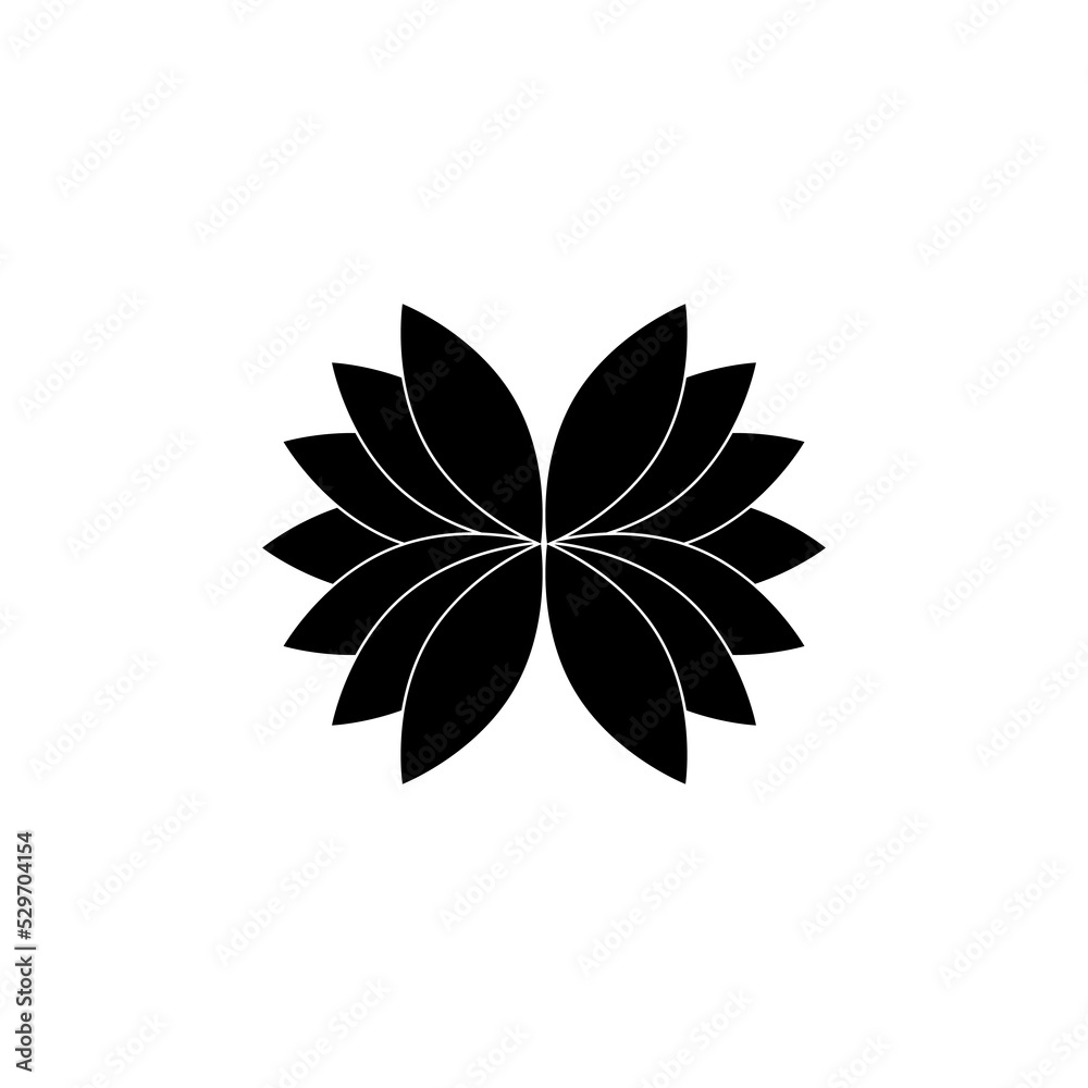 Lotus flower icon sign for mobile concept and web design Lotus flower icon sign for mobile concept and web design