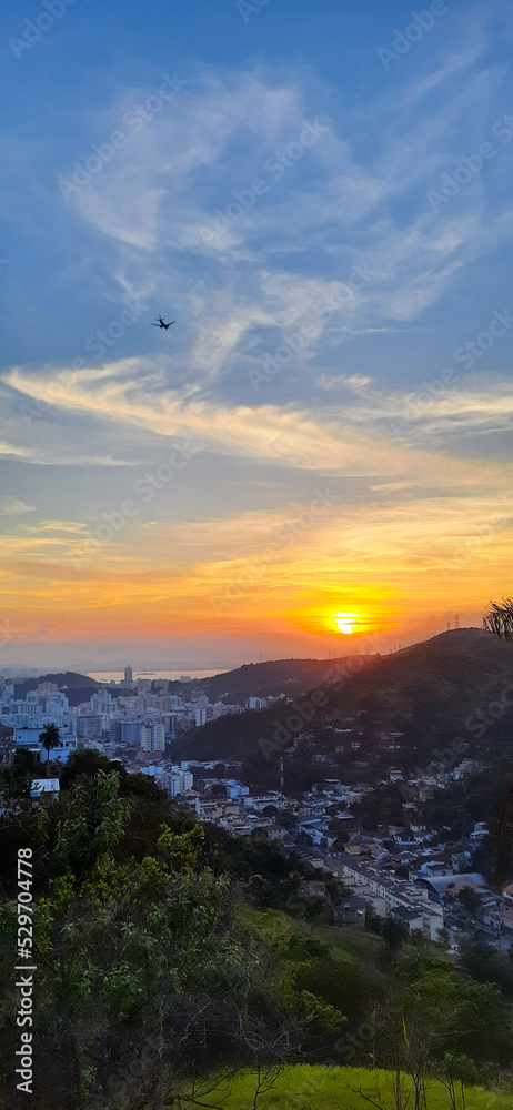 sunset over the sea