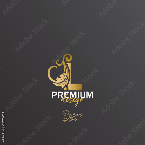 Premium Vector L Logo. Beautiful Logotype design for luxury corporate brand.