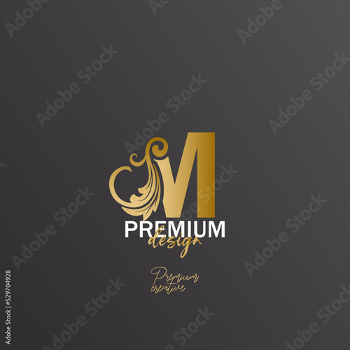 Premium Vector M Logo. Beautiful Logotype design for luxury corporate brand.