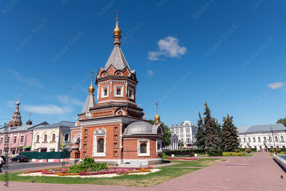 Chapel of Alexander Nevsky in the center of Yaroslavl.