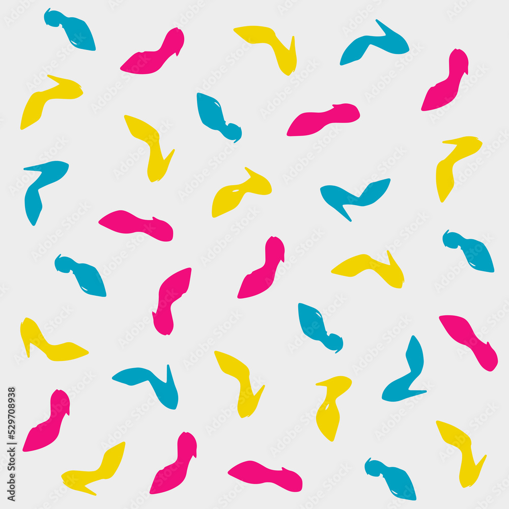 seamless pattern with colorful shoes seamless pattern with colorful shoes