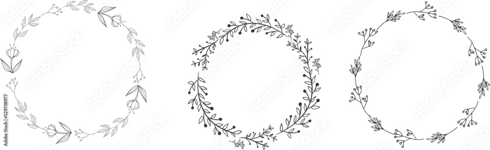 floral frame for your design. floral round frames labels. banners with branches. drawn line wedding. circle line sketch. border brush design floral frame for your design. floral round frames labels. banners with branches. drawn line wedding. circle line sketch. border brush design