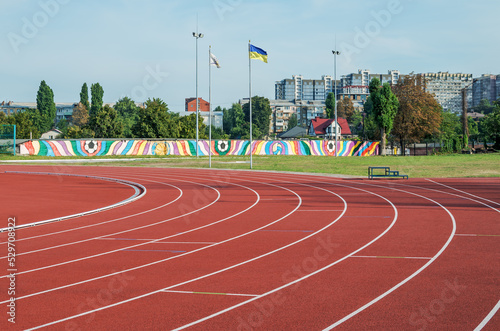 Stadium running track