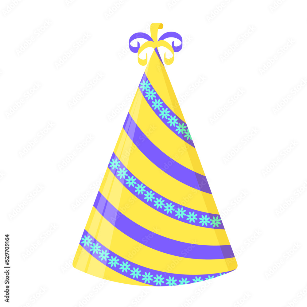 Party hat set isolated on a white. Vector illustration Party hat set isolated on a white. Vector illustration