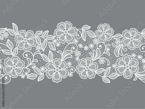 seamless floral lace pattern.Vector lace flowers.