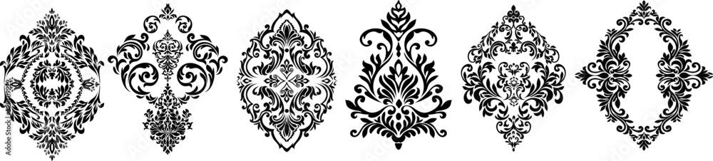Set of Baroque Design Elements and Ornaments