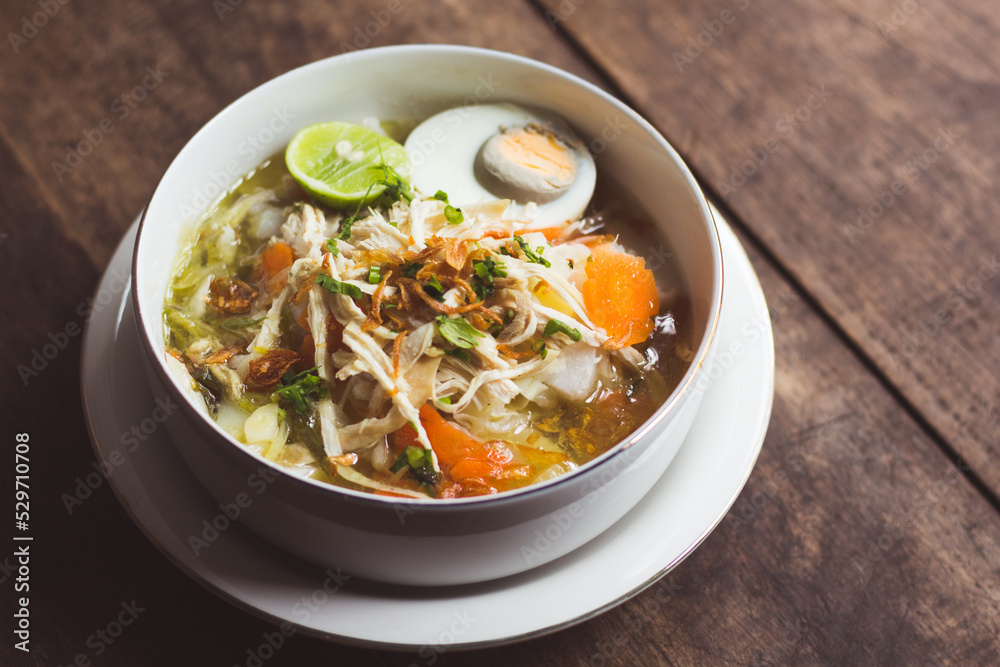 Soto Banjar or Traditional Chicken Soup from South Borneo Kalimantan, Indonesia Soto Banjar or Traditional Chicken Soup from South Borneo Kalimantan, Indonesia