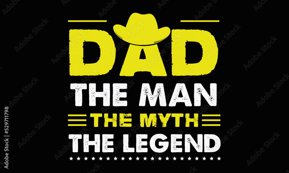 Fototapeta premium Dad T-shirt Design Vector Template