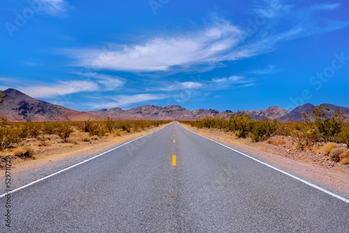 Long, straight desert highway