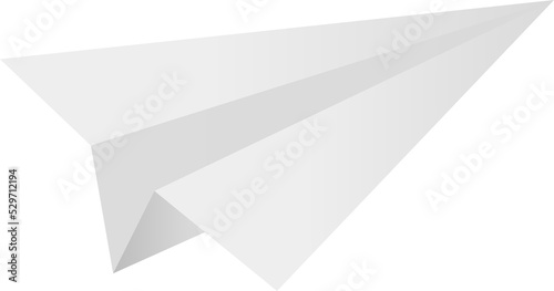 Isometric 3d illustration of a paper plane. Concept of lift-off  startups and flying.