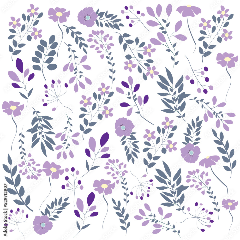 Fondo floral en tonos lilas. Fondo floral en tonos lilas.