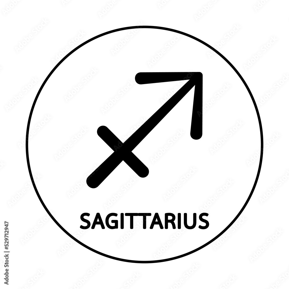 Astrological zodiac Sagittarius. 12 zodiac symbol. Astronomy occult symbol with zodiac sign. Astrological zodiac Sagittarius. 12 zodiac symbol. Astronomy occult symbol with zodiac sign.