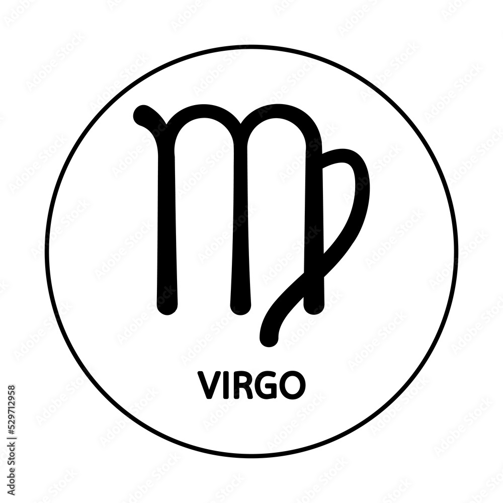 Astrological zodiac Virgo. 12 zodiac symbol. Astronomy occult symbol with zodiac sign. Astrological zodiac Virgo. 12 zodiac symbol. Astronomy occult symbol with zodiac sign.