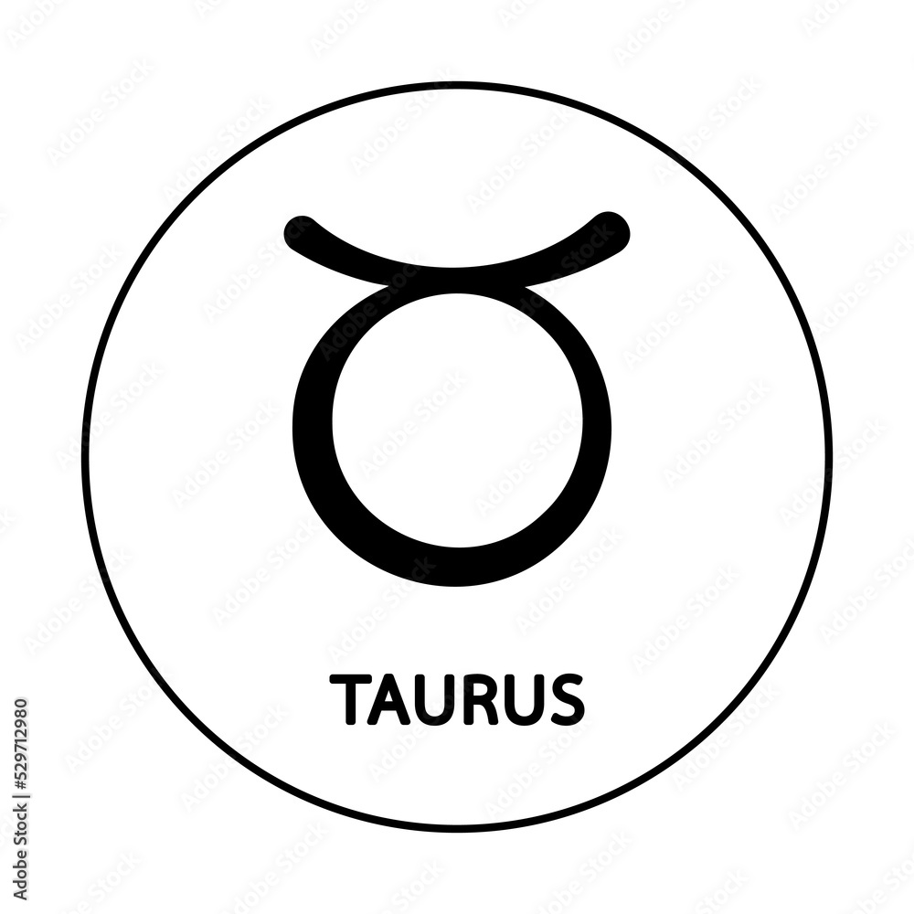Astrological zodiac Taurus. 12 zodiac symbol. Astronomy occult symbol with zodiac sign. Astrological zodiac Taurus. 12 zodiac symbol. Astronomy occult symbol with zodiac sign.