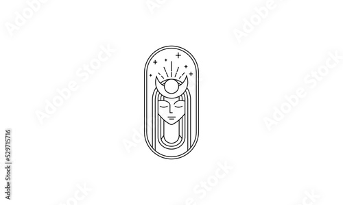  icon logo of luxury traditional queen 