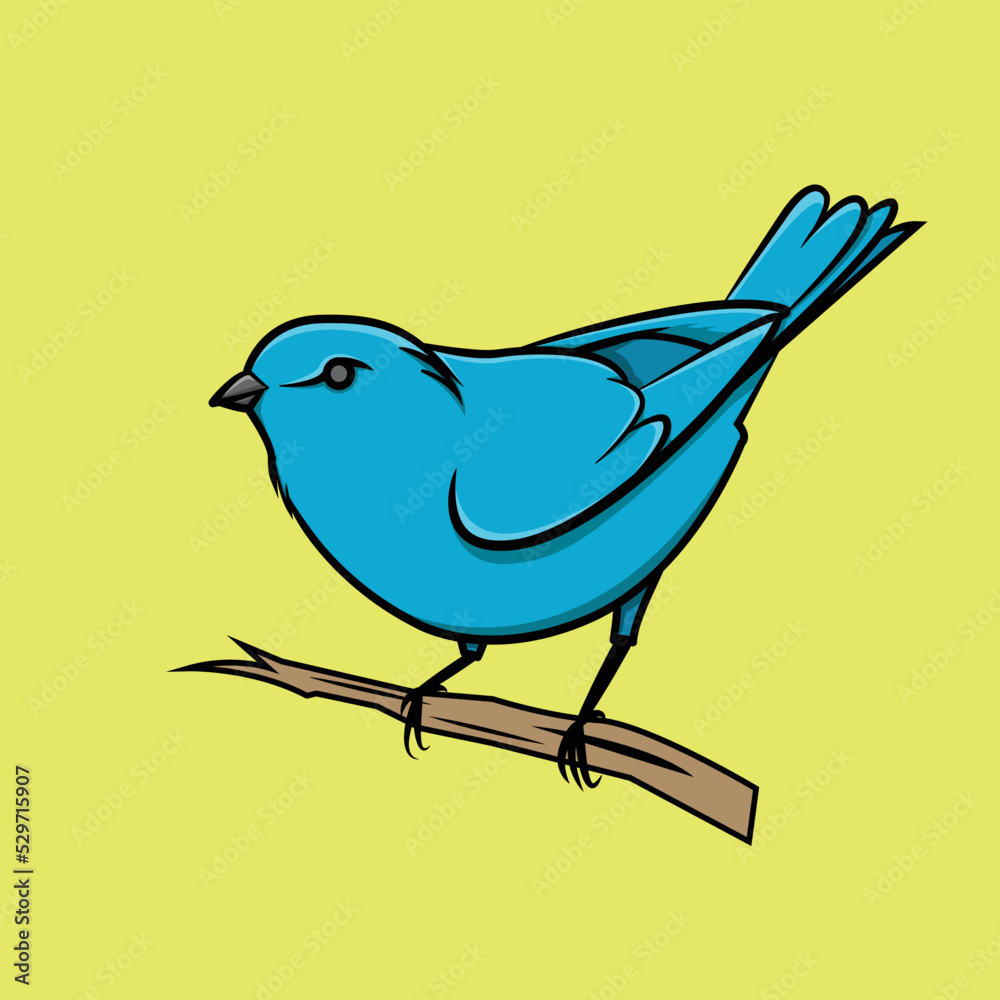 Obraz premium animals bird vector simple mascot cute illustration