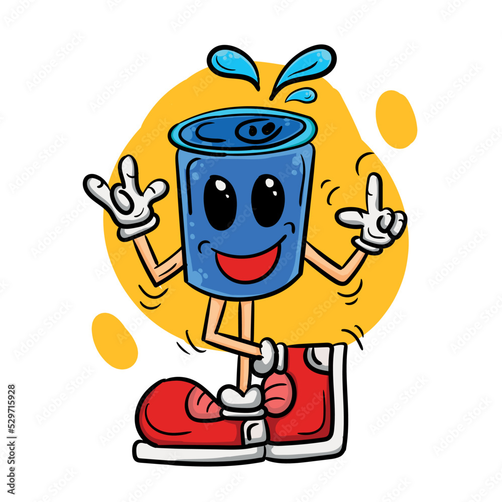 vector mascot bottle illustration design