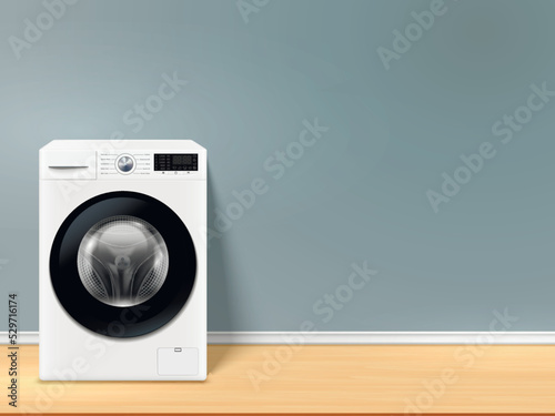 Washing mashine in laundry room