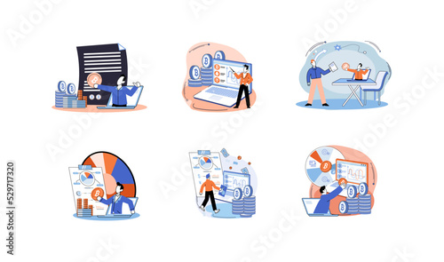 Cryptocurrency bitcoin mining metaphor Blockchain exchange platform. Cyber banking procedures, bitcoin trading, wallet. Ecurrency transactions. Digital currency, cryptocurrency market, hidden mining