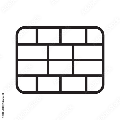 Credit card emv chip icon | Black Vector illustration |