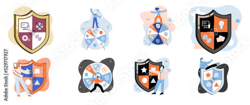 Confidence concept. Person has private conversation metaphor. Confidential communication. Trust property, reassuring partnerships, conviction. Protection of intellectual property. Confidential data