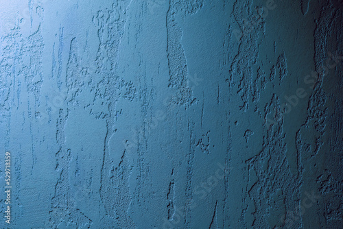 Dark turquoise venetian plaster background.Designed cyan wallpaper.Gradient