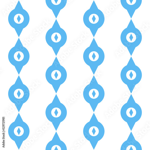 Shape blue white abstract art, elegant textile design, vector illustration