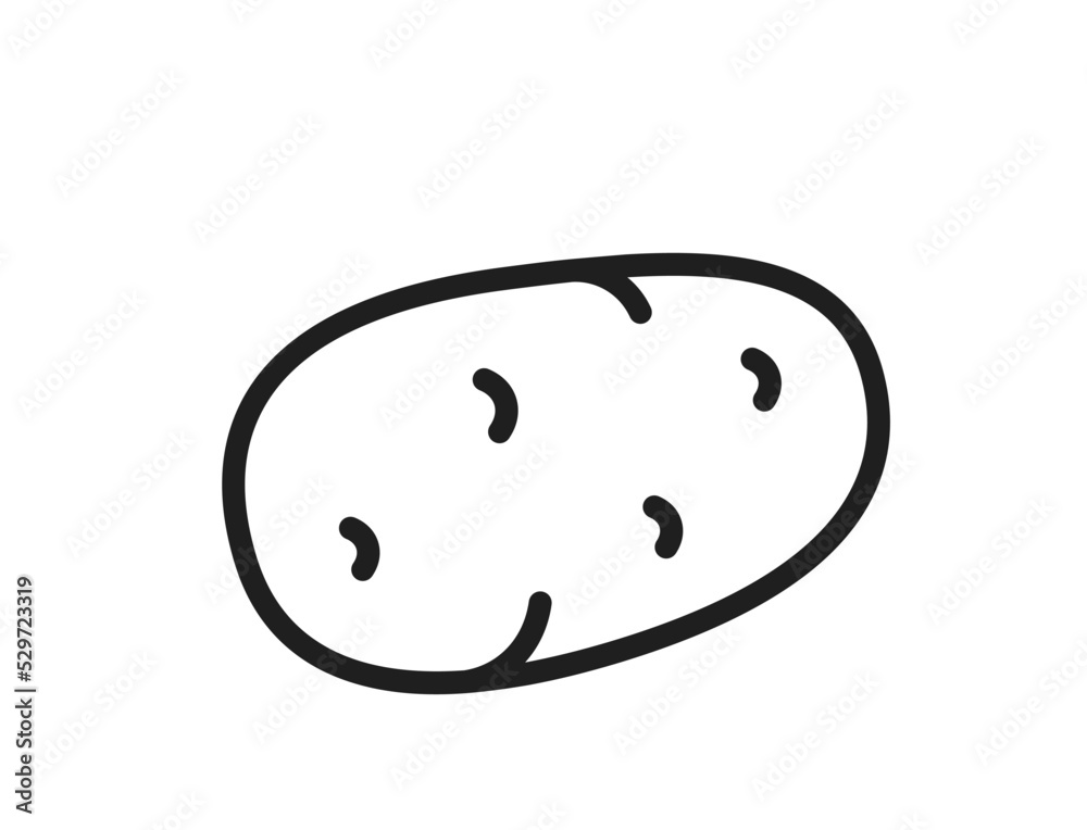 potato line icon. farming, agriculture and vegetable symbol potato line icon. farming, agriculture and vegetable symbol