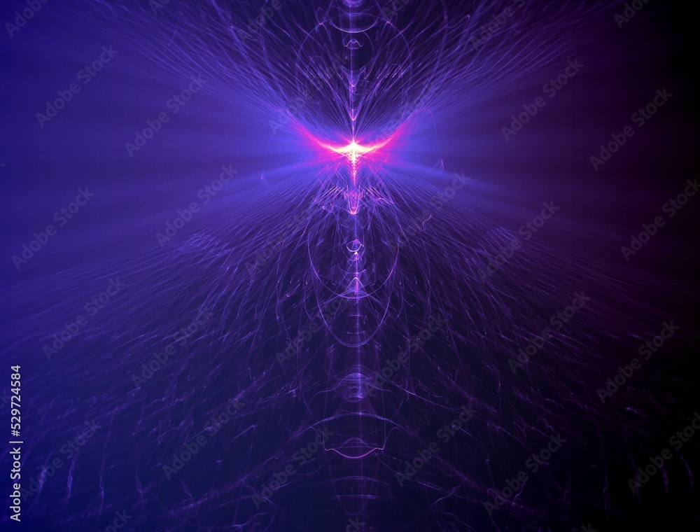 Holy multicolored esoteric art design in pink, lila and black. Bright sacred lights. Dark abstract detailed fantasy illustration. Concept of birth, rebirthing, energy, fear, death etc Holy multicolored esoteric art design in pink, lila and black. Bright sacred lights. Dark abstract detailed fantasy illustration. Concept of birth, rebirthing, energy, fear, death etc