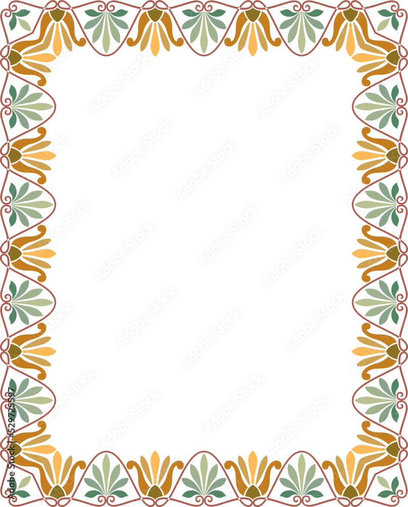 Arabic arabesque design greeting card. Islamic ornamental colorful detail of mosaic.Vector illustration.