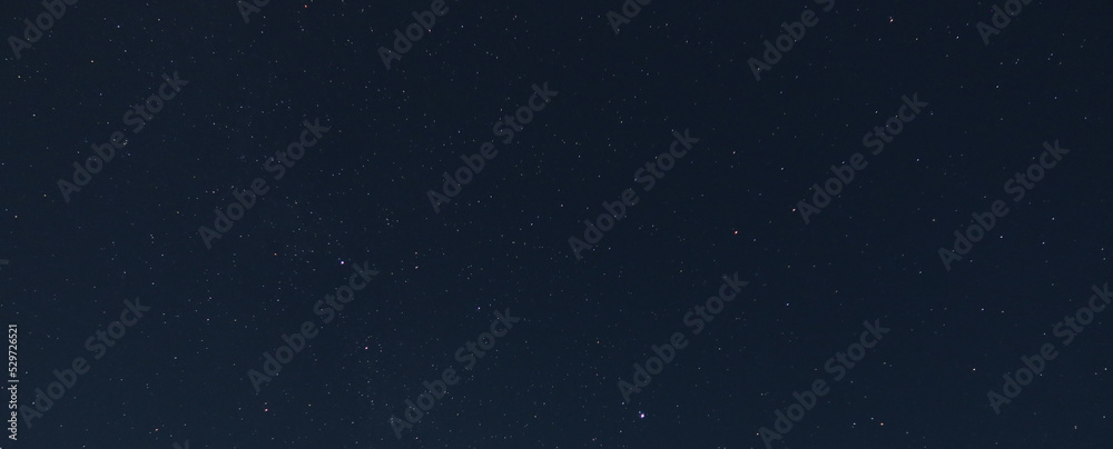 Starry night sky with no clouds. Clear August night in southern Poland 2022. Observation of night sky. 