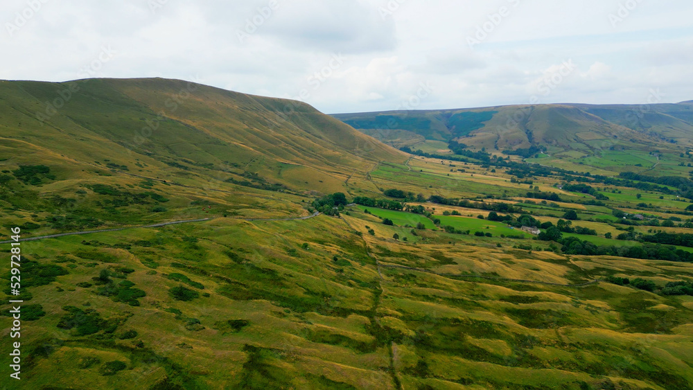 Obraz premium Peak District National Park - aerial view - drone photography
