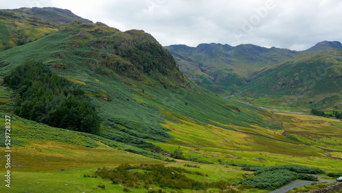 Amazing landscape of the Lake District National Park - aerial view - drone photography