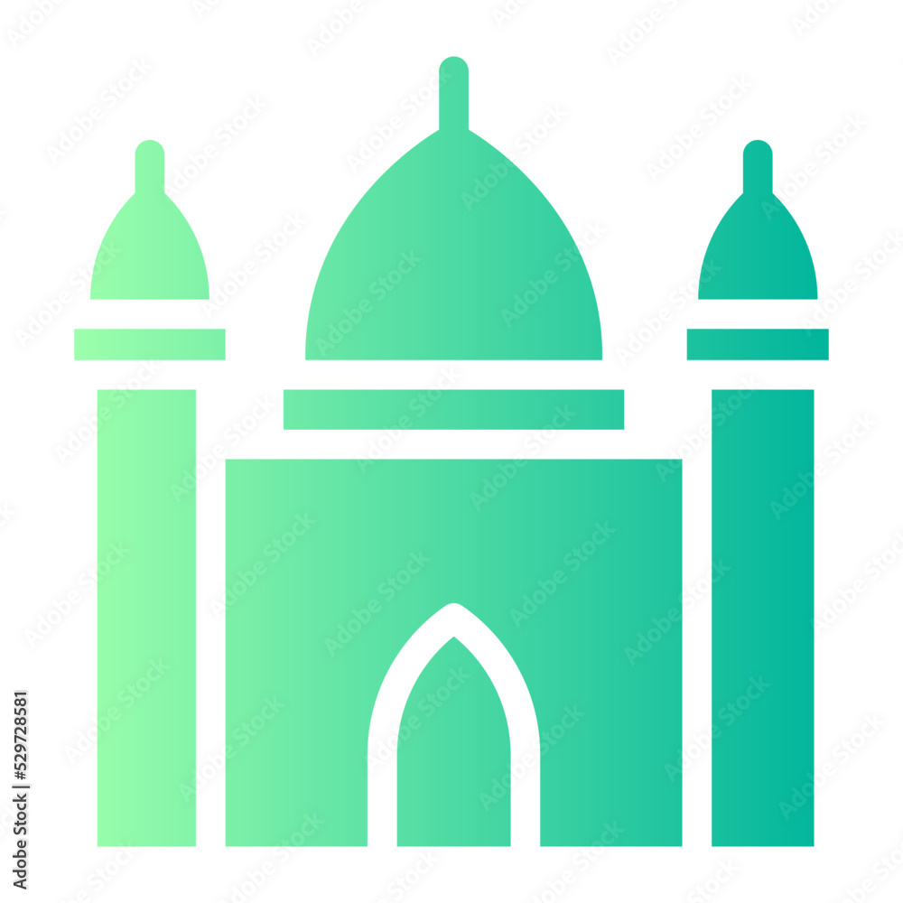 mosque gradient icon mosque gradient icon