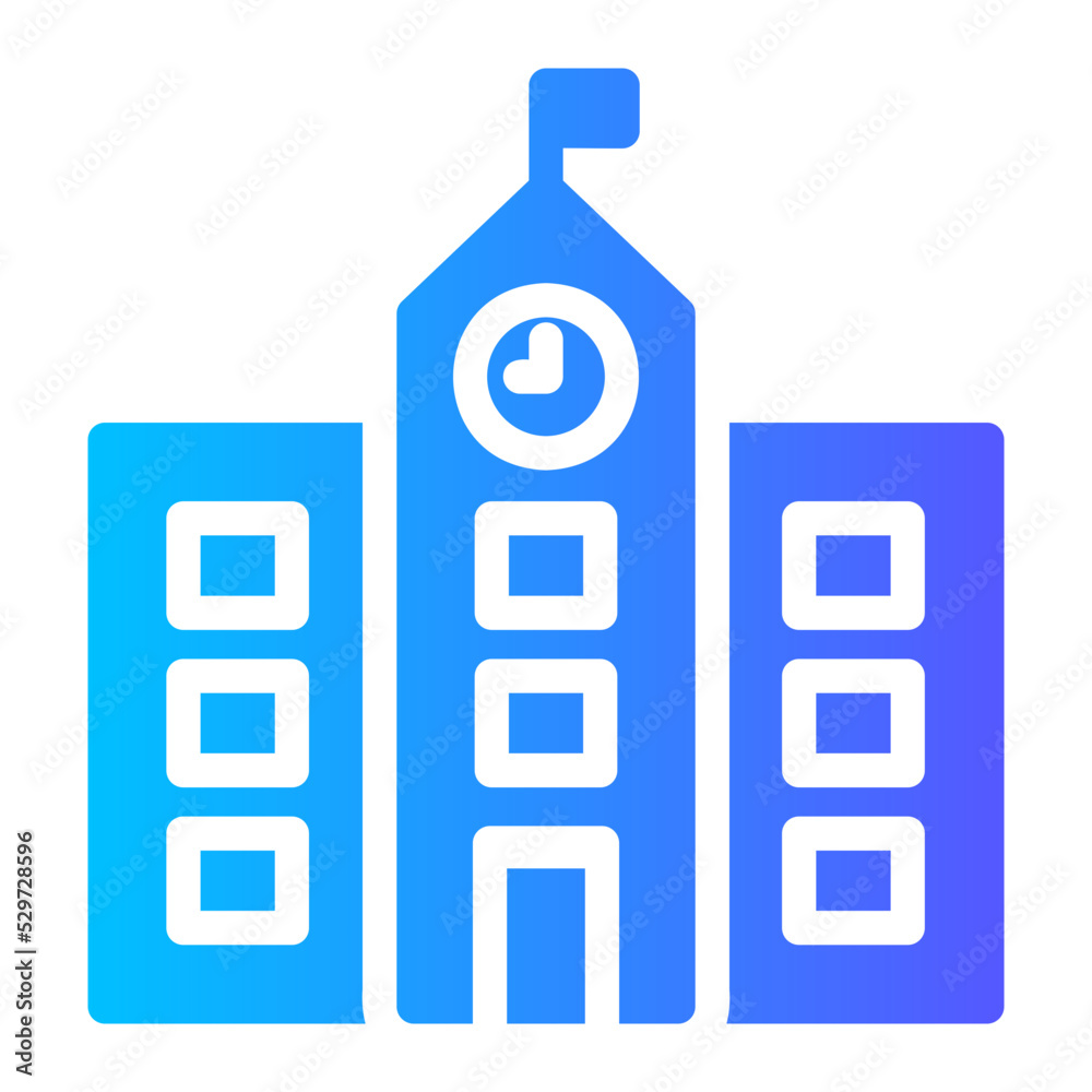 school gradient icon school gradient icon