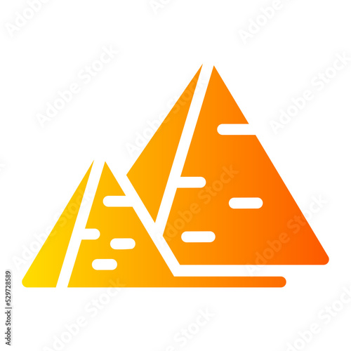 pyramids gradient icon